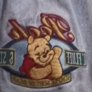 Legendary Disney cartoon that great winnie that Pooh denim jacket...great sale!